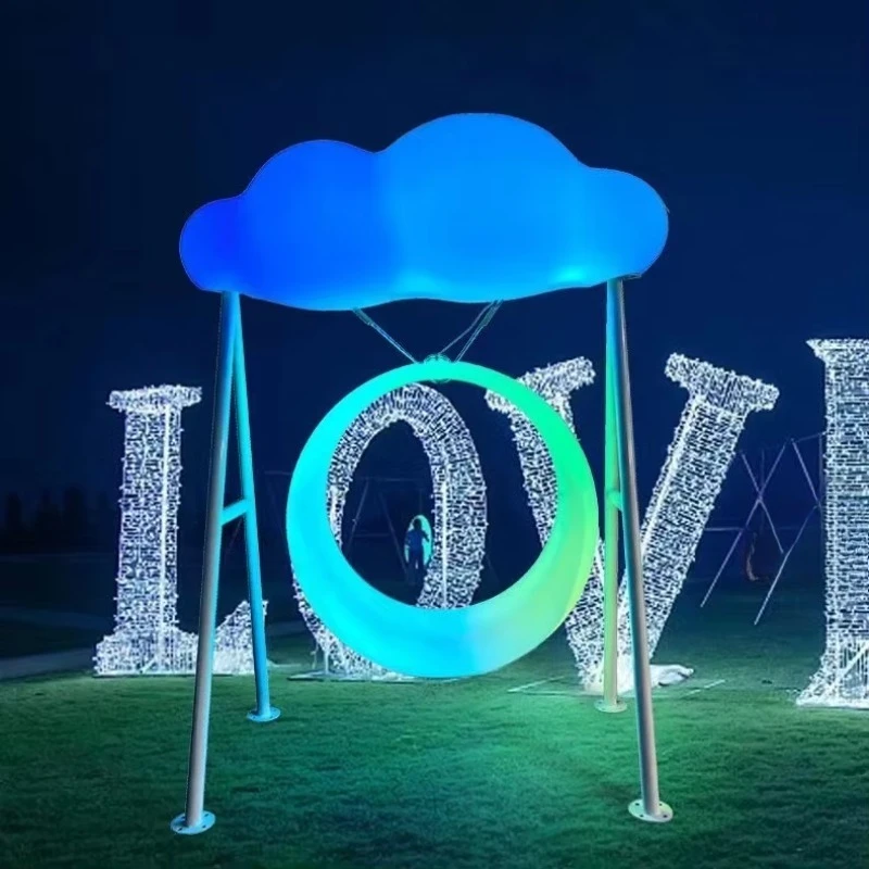 

Interactive Moon Swing and Christmas Day Decoration Campground Play Equipment