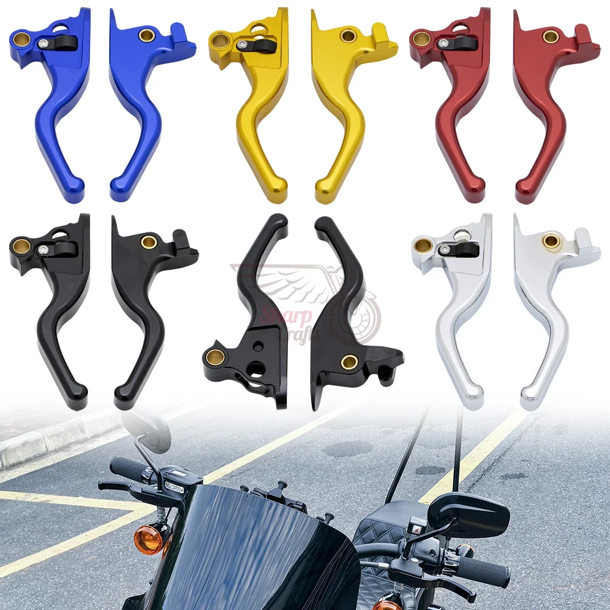 For Harley Softail M8 Breakout FXDR 114 Low Rider Heritage Classic Slim Street Bob Motorcycle Brake Clutch Levers CNC