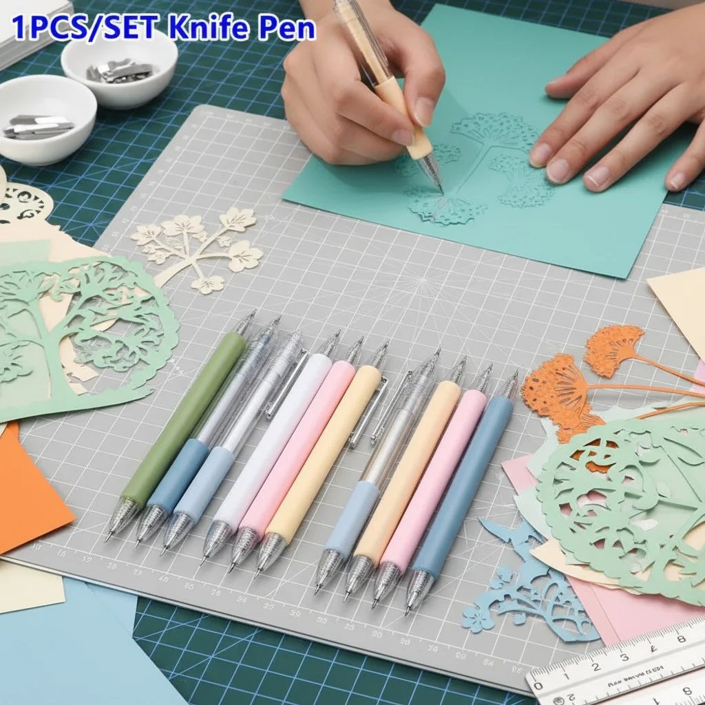 

Художественный универсальный нож, ручка для резки для DIY наклеек, скрапбукинга, офисные школьные принадлежности, 1 шт.