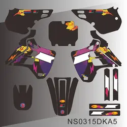 For KAWASAKI KX 125 KX 250 1990 1991 Full Graphics Decals Stickers Motorcycle Background Custom Number Name NS0315DKA