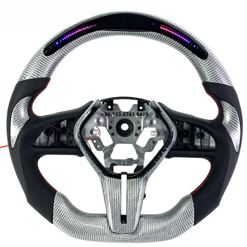 

Q60 Steering Wheel Q50 QX60 QX55 Qx50 Light Emitting Diode Display Leather Carbon Fiber Steering Wheel