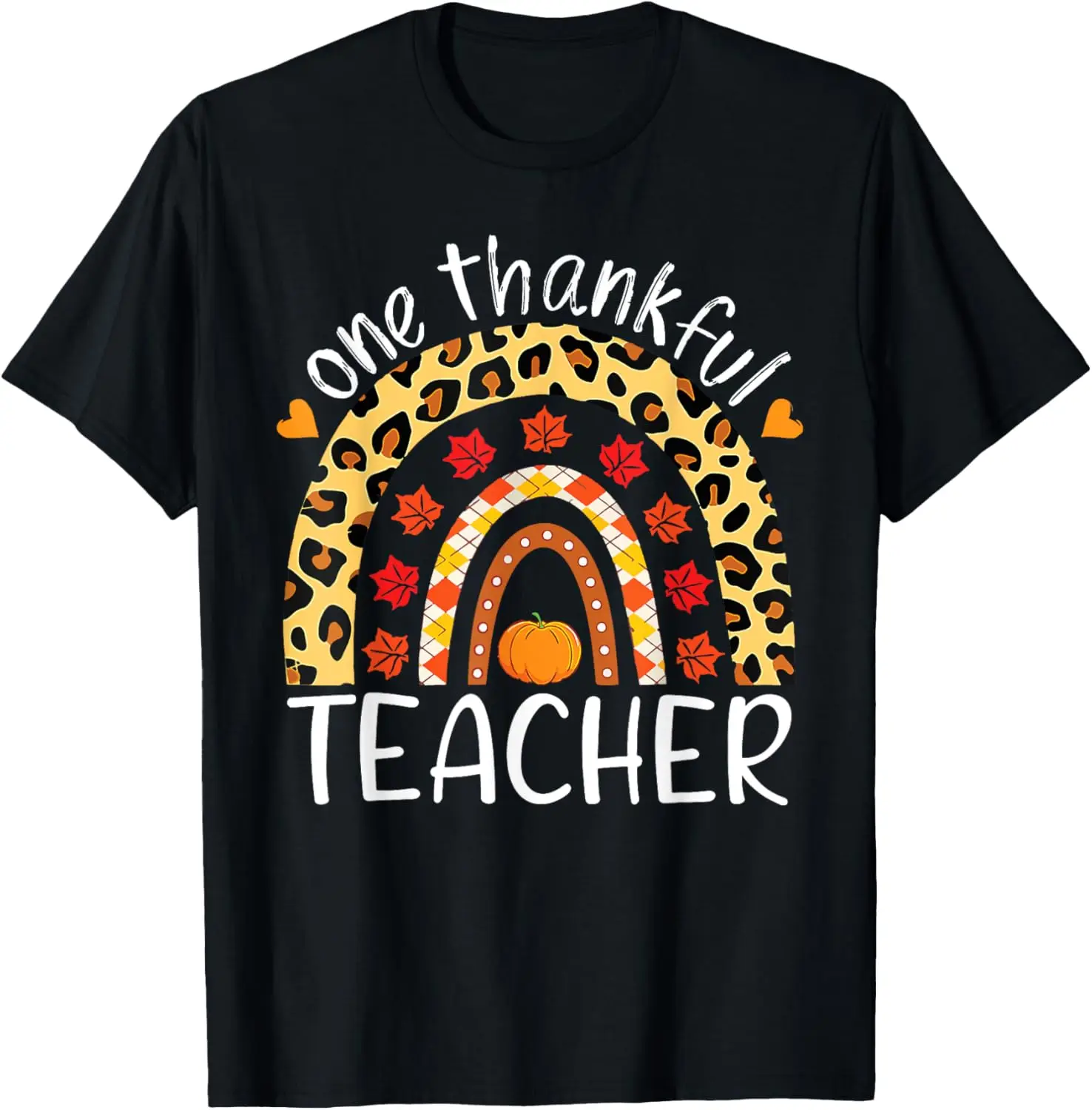 

One Thankful Teacher Thanksgiving Rainbow Leopard Fall