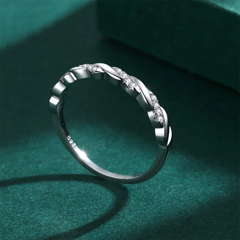 2022 NEW Fashion Wrap Rings For Women Real S925 Silver Elegant Finger Crystal Diamond Rhinestone Zircon Dainty Gift Jewelry