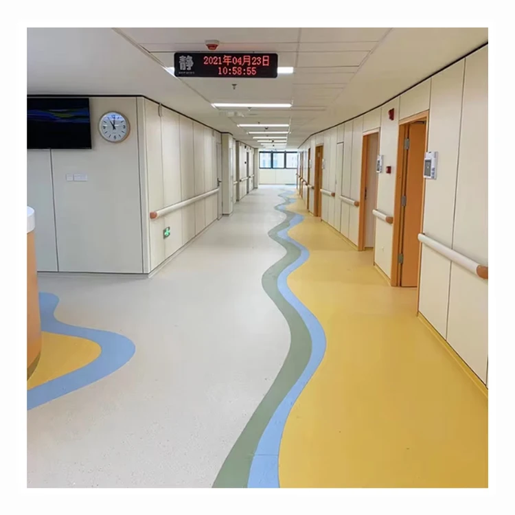Heavy Weight Anti-bacterial Homogeneous Plastic Flooring Vinyl Flooring for Hospital