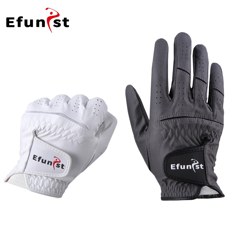 2 Color Golf Gloves Particles Breathable Namib Gloves Men's Glove Left/Right Hand Soft White Dark Grey Golf Supplies