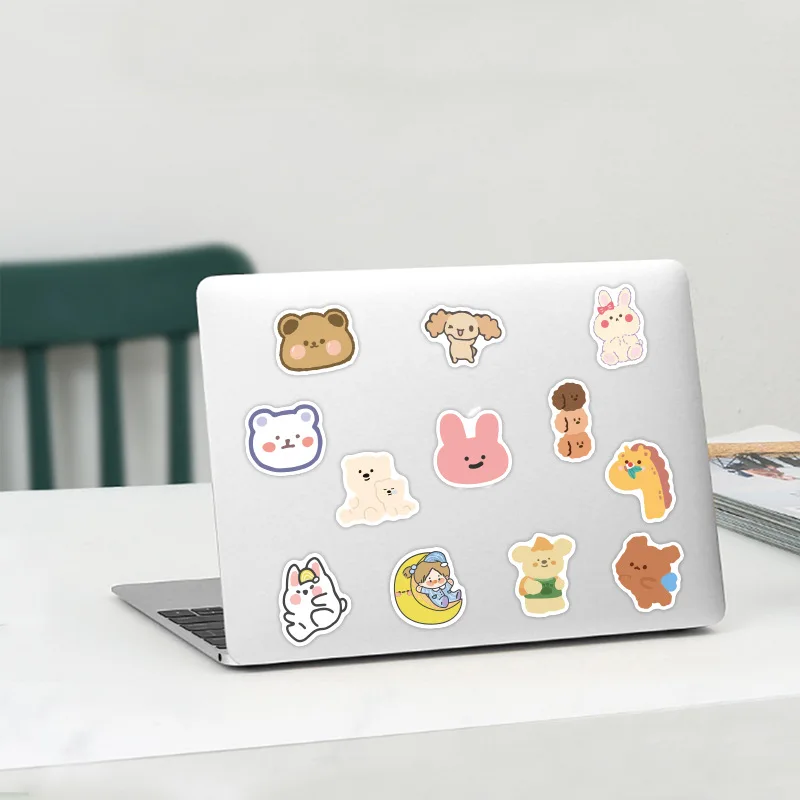 10/30/50/100 stücke Koreanische Bär Cartoon Aufkleber Kawaii Anime Nette Notebook Roller Wasser Tasse Kreative Geschenk Laptop Aufkleber Aufkleber