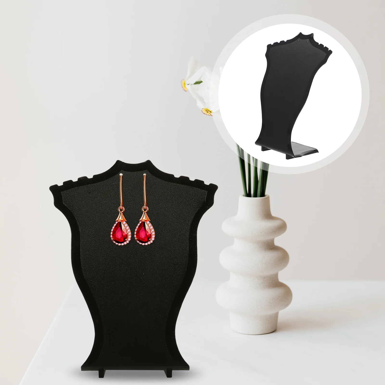 

Earring Storage Rack ABS Plastic Jewelry Display Stand Home Store Decorative ganizer Stable Support Reusable Premium Material