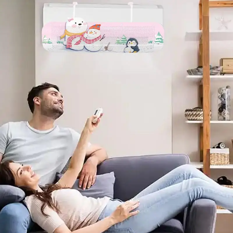 Air Conditioner Vent Deflector Adjustable AC Windflow Deflector Wind & Air Baffle Kawaii Bear Design Airflow Direction Control