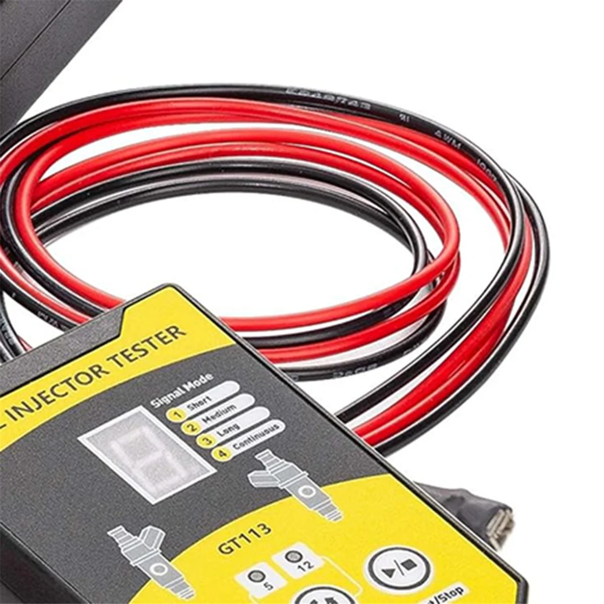 A002 Fuel Injector Tester Cleaner Kit, 8 Pulse Modes Injector Tester 6 Size Cleaning Adapters 12V/5V Output Power Drive