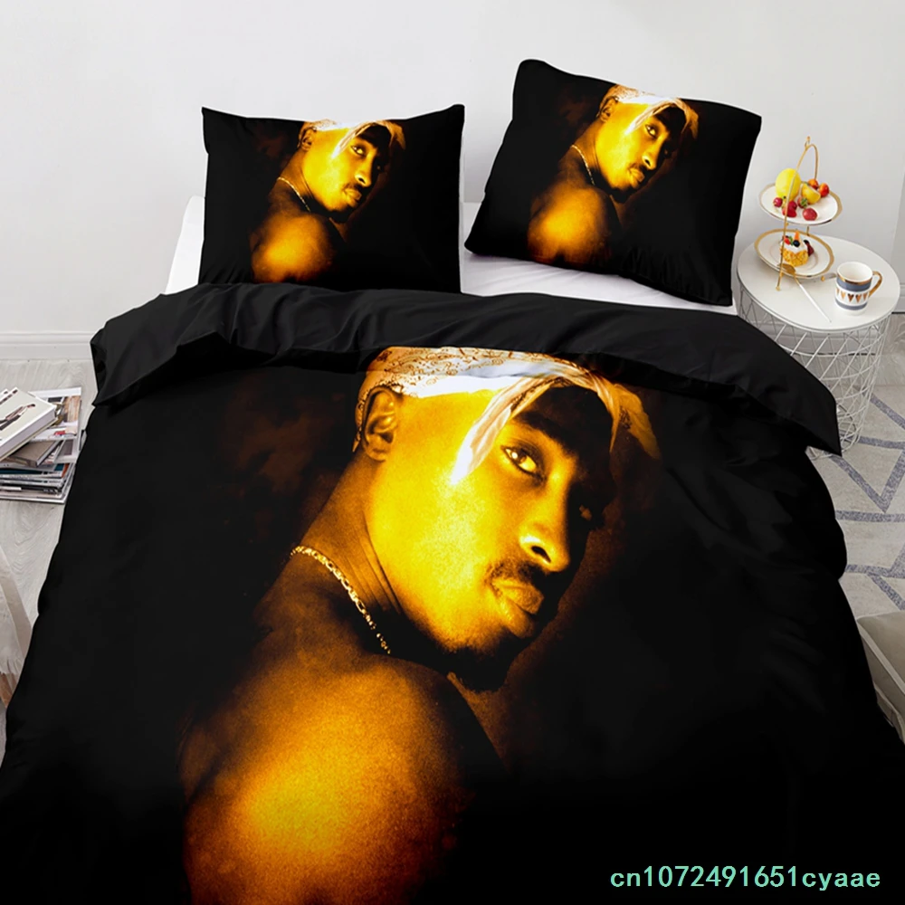 2Pac Bedding Set Single Twin Full Queen King Size Tupac Amaru Shakur Bed Set Aldult Kid Bedroom Duvetcover Sets 3D Print 046