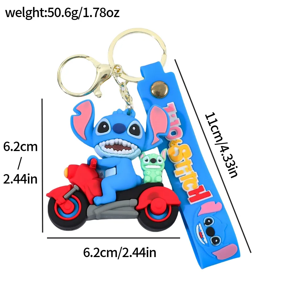 Nuovo cartone animato portachiavi cartone animato Lilo & Stitch carino bambola portachiavi gioielli portachiavi ciondolo auto regalo per bambini