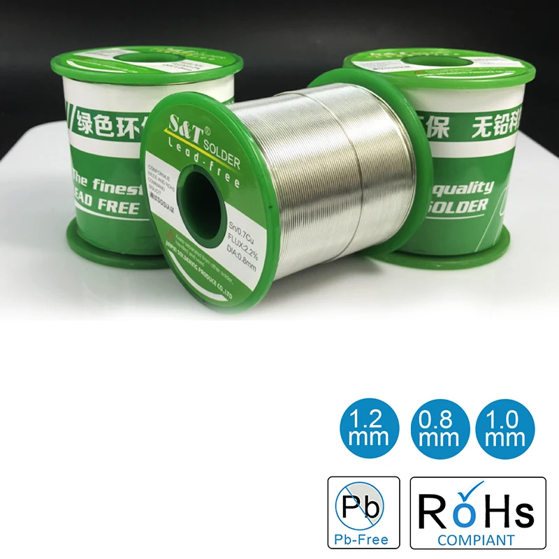 10m/lot lead-free Rosin Solder Wire 0.8MM Tin Bar High Purity Environmental Protection Electric Soldering Iron Electric Welding