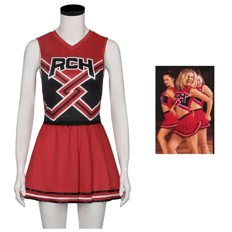 

Bring It On Cosplay Costume Cheerleader Movie RCH Printed Top Skirt Beautiful Girl Cheerleaders Uniform Girls United Cos Outfits