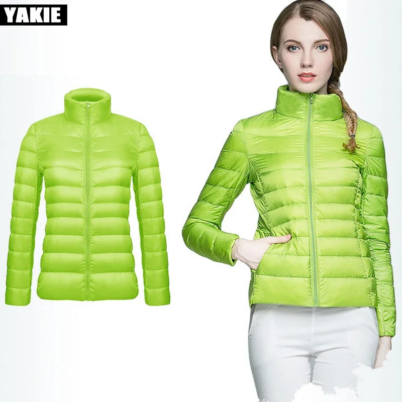 2022 New Fashion Women Winter 90% white Down Jackets Warm stand collar Slim Coat And Jacket Female Ladies Snow Outwear clothes