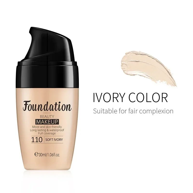 Liquid Foundation High Coverage Concealer Long-lasting Cover Dark Circle Brighten Waterproof Matte BB Cream Face Makeup Cosmetic