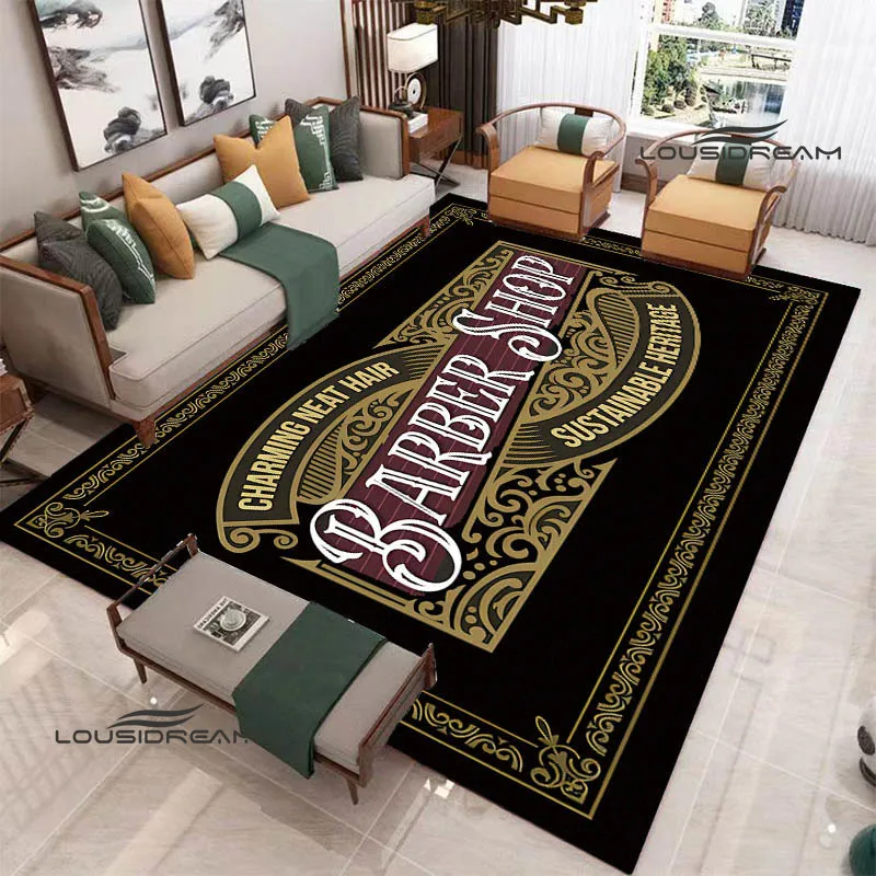 Barbershop retro custom carpet non -slip carpet living room bedroom carpet photography props yoga mats birthday gifts