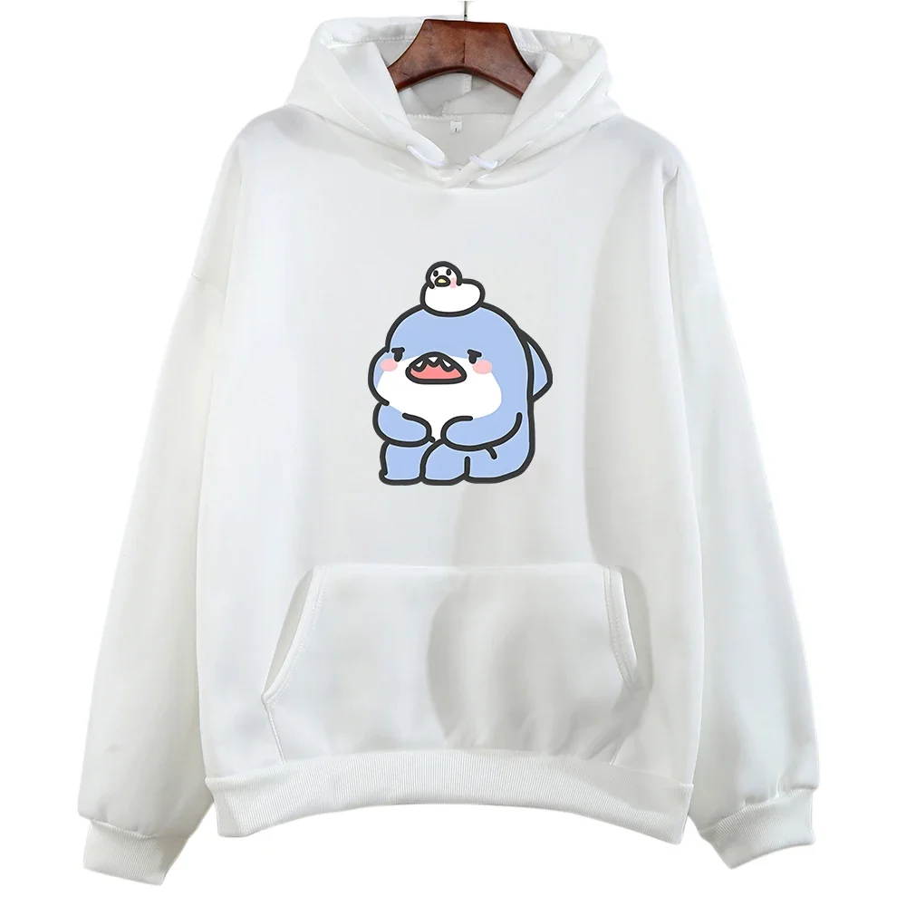 Animal Shahimi Shark PicShu Aesthetic Hoodie WOMEN Kawaii/Cute Fashion Manga Graphic Sweatshirt Cartoon Autumn/Winter Korean Top