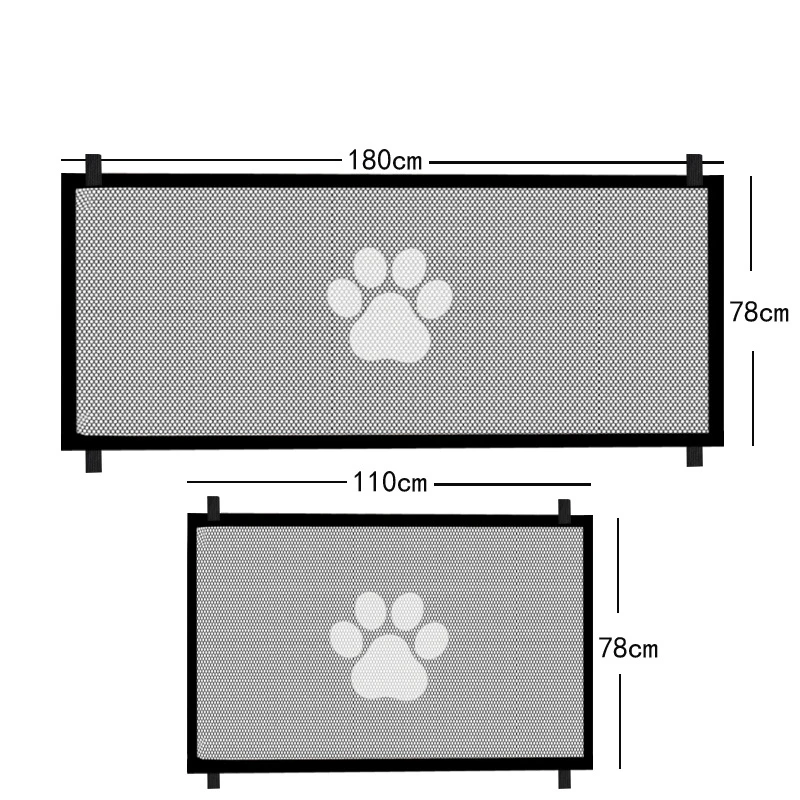 Dog Gate for Stairs Pet Gates for The House Dogs Screen Mesh Gate for Doorways Stairways With 4Pcs Hook Indoor Dog Safety Fence