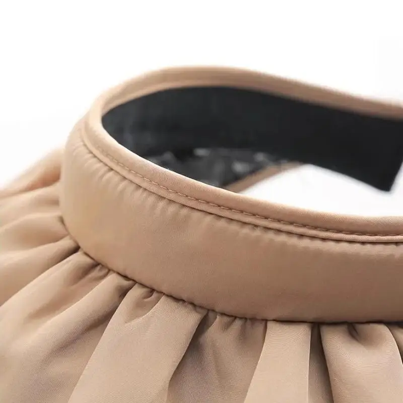 UPF50+ Sonnenblende, doppelt verwendbar, Sonnenschutz für das ganze Gesicht, faltbares Stirnband für Strand, Wandern, Outdoor, Sommerhüte für Damen – Detail 12