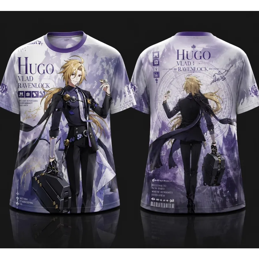 Anime Zenless Zone Zero 3D Print Oversized T Shirt Pyrois Hugo Promeia Velina AIRGID Vivian Cosplay Short Sleeve Graphics Tees
