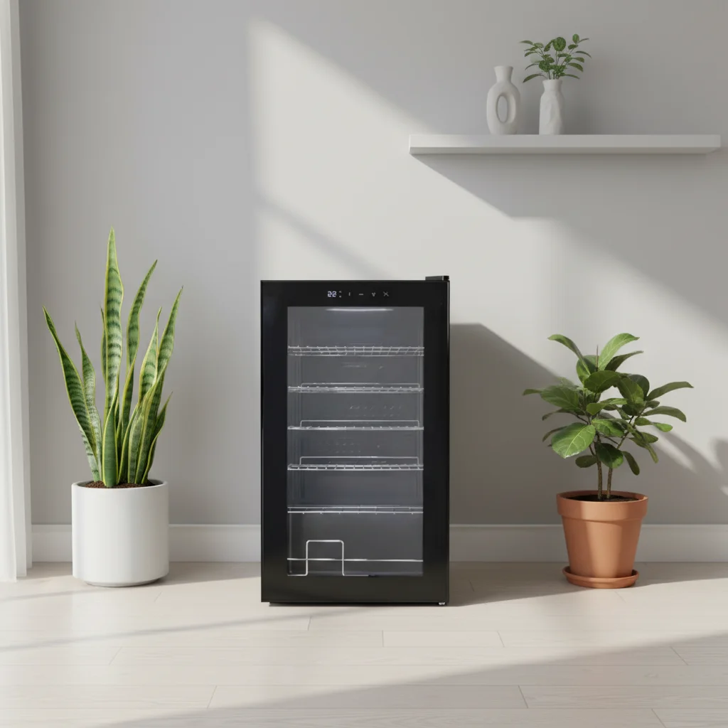 74L 24 Bottles Single Door Frost  Wine Beverage Cooler Wine Cellar Cooling Wine Beverage Cooler Refrigerator