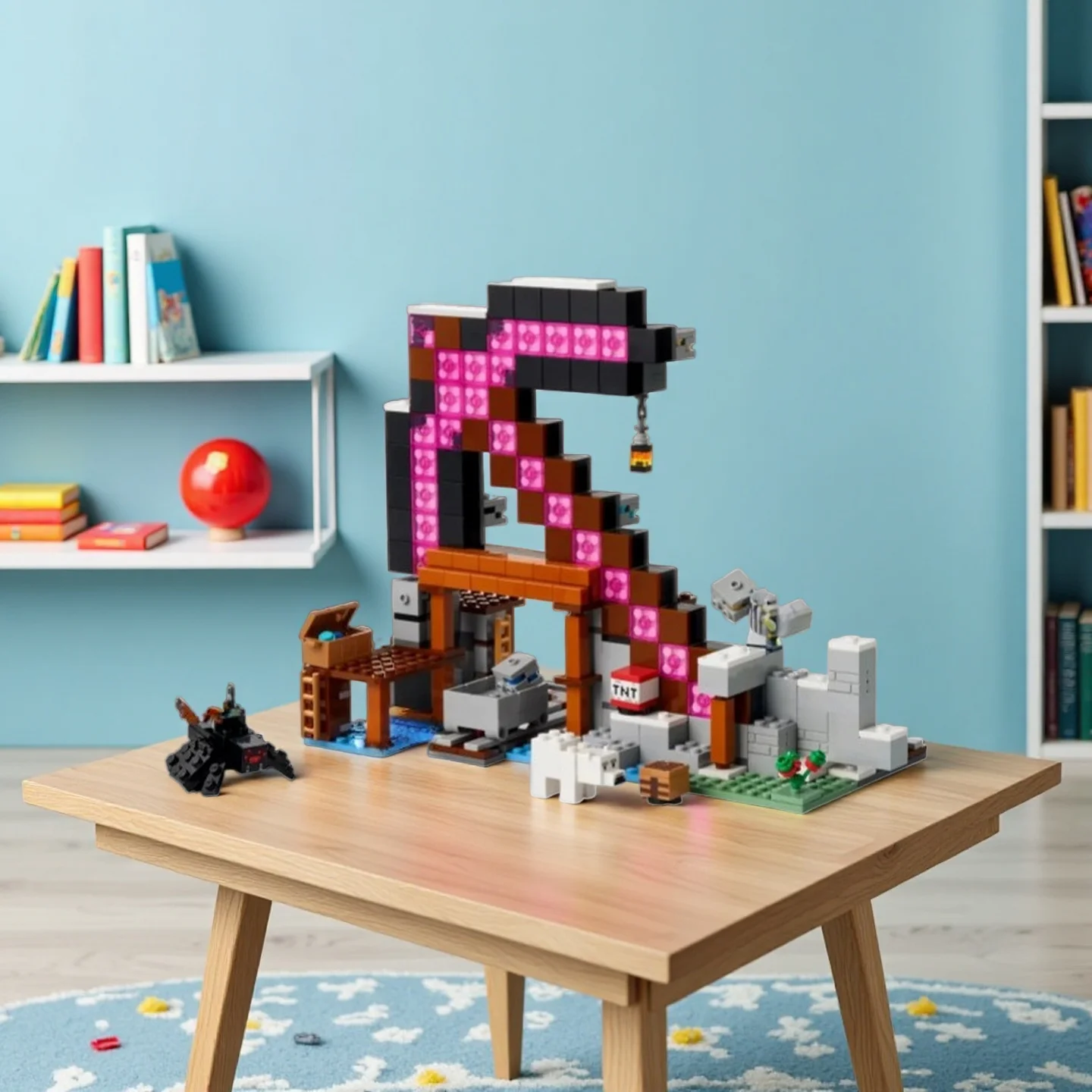 MOC My Mini World The Pickaxe Mine  Building Toy for Boys and Girls Aged 8 and Up 530 Pieces