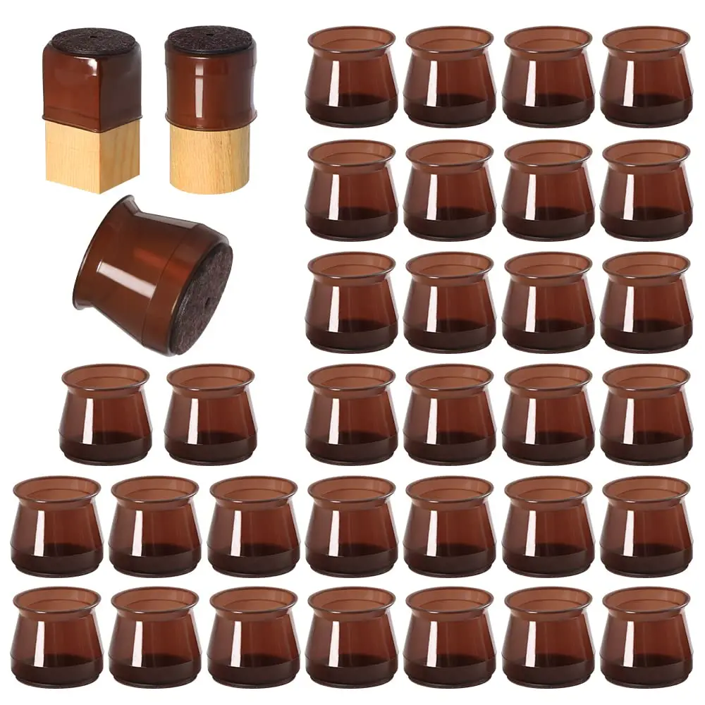 8/16Piece Silicone Chair Leg Floor Protectors, Thickened Round Chair Leg Covers, Silicone Noise-Reducing Scratch-Resistant Pads