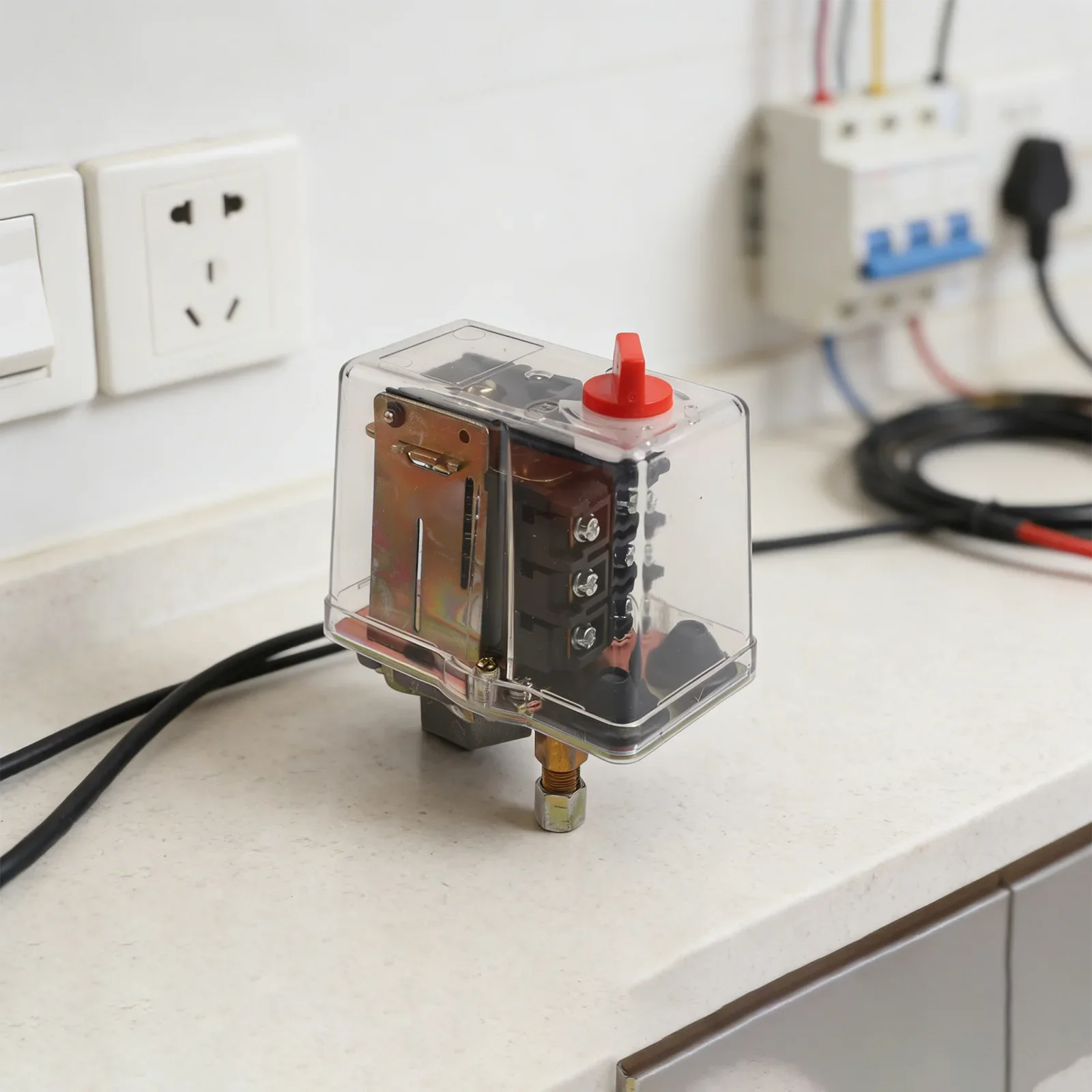 Reliable Air Compressor Switch Pressure Switch 380V Pressure Switch 5-8KG 5-8BAR Pressure Range For Industrial Control Panels