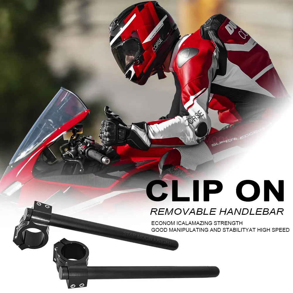 Handlebar Racing Adjustable Clip On Ons Fork Handle Bar For Ducati 1299 959 Panigale V2 V4 Superbike 848 899 959 1198 1199 1299