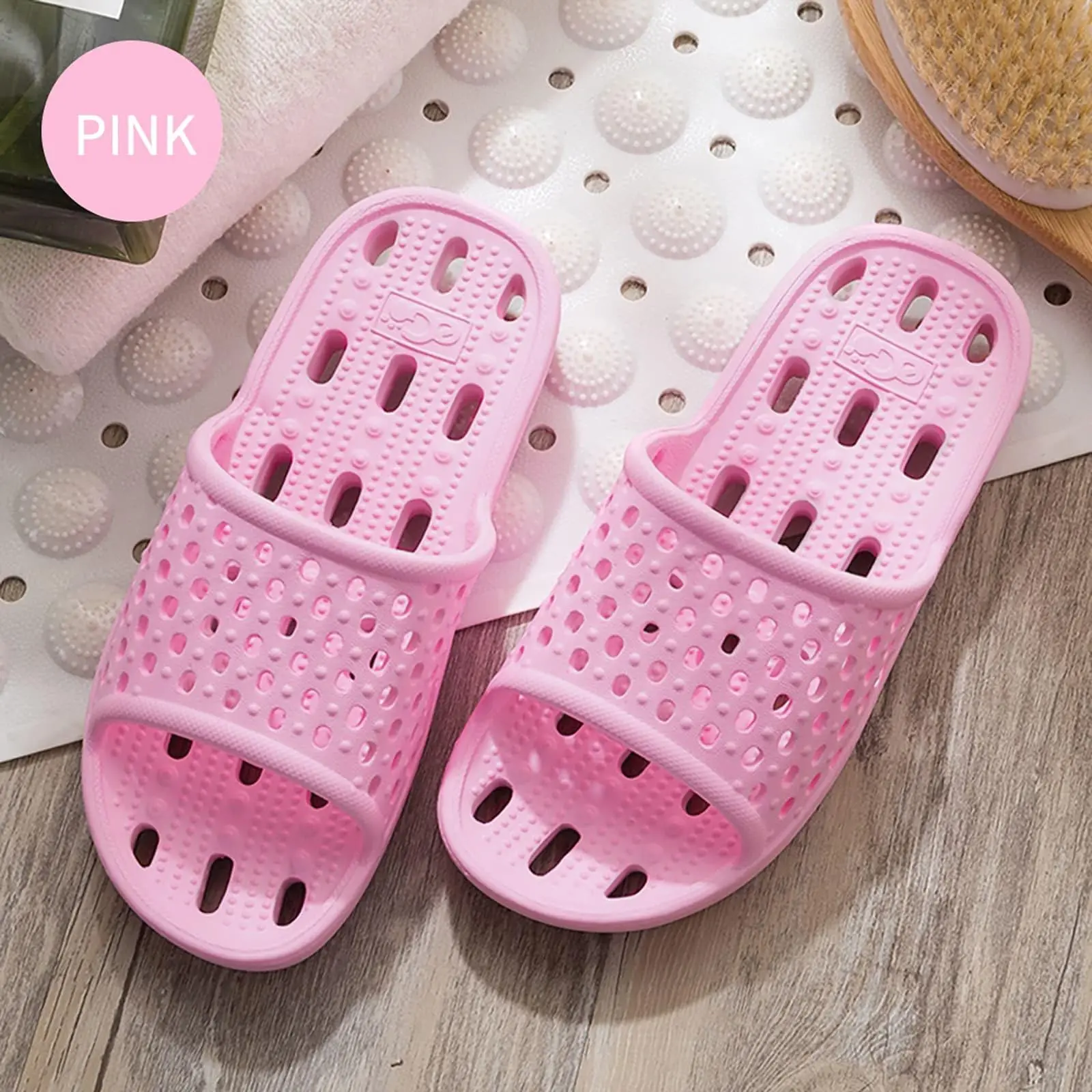 2024 New Shower Shoes For Women Home Slippers Non-Slip Comfortable House Slippers Men Bathroom Slippers Summer Flat Ladies Shoes