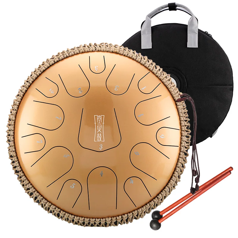 

14-дюймовый 15-приточный эфирный стальной барабан с язычком, этнические исцеляющие ударные инструменты, барабаны-ручники для начинающих