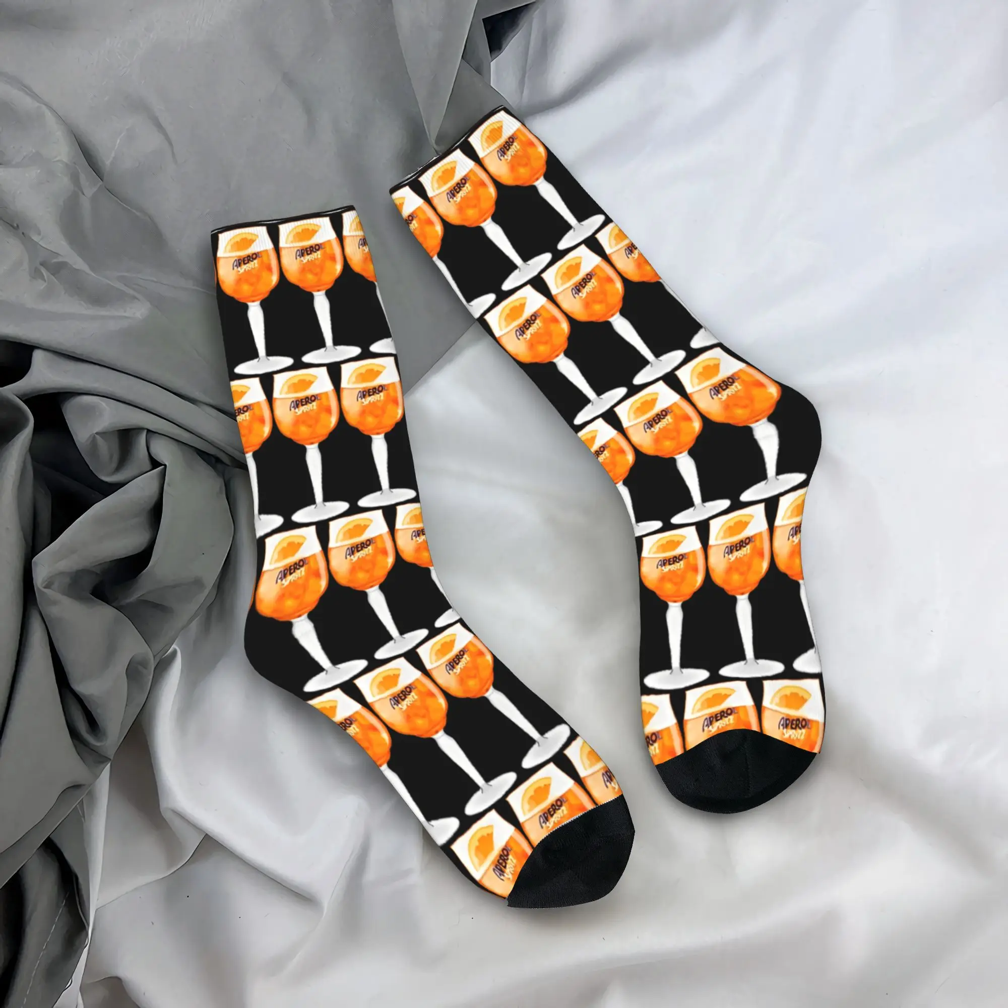 

Adults Men Socks Aperols Spritzs Stockings Autumn Leisure Soft Breathable Socks Design Running Sports Non Slip Sock