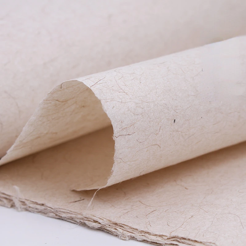 Chiński czysty papier morwowy ręcznie wykonana roślina włókno pół dojrzały papier Xuan obraz z kaligrafią papier ryżowy Papel Arroz Brush Writing