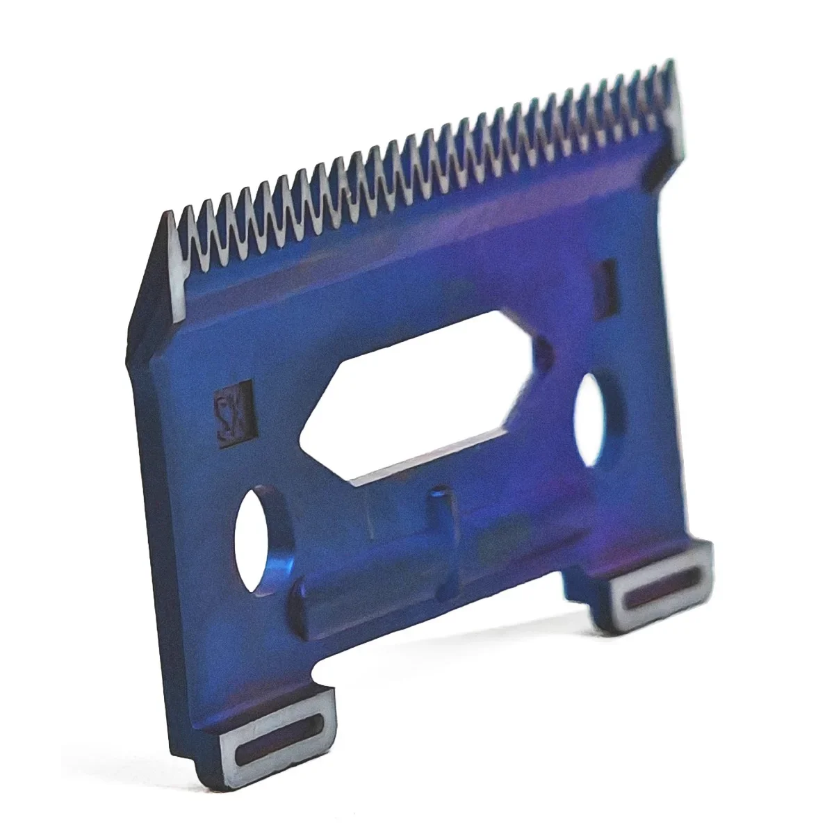 Blue Titanium Plating Clipper Blade BRDCLIP Metallurgical Powder Ceramic Fade Blade Oil Head Gradient Clipper Replacement Blade