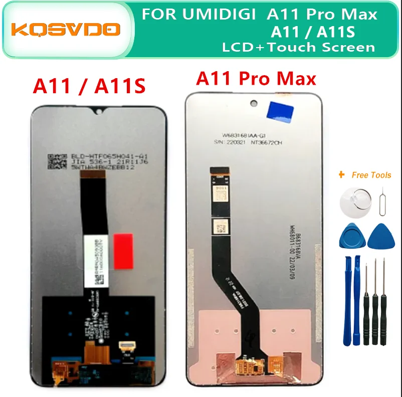 

6.53"Original UMIDIGI A11 / A11Pro Max LCD Display and Touch Screen Digitizer Assembly Replacement for UMIDIGI A11s LCD Sensor