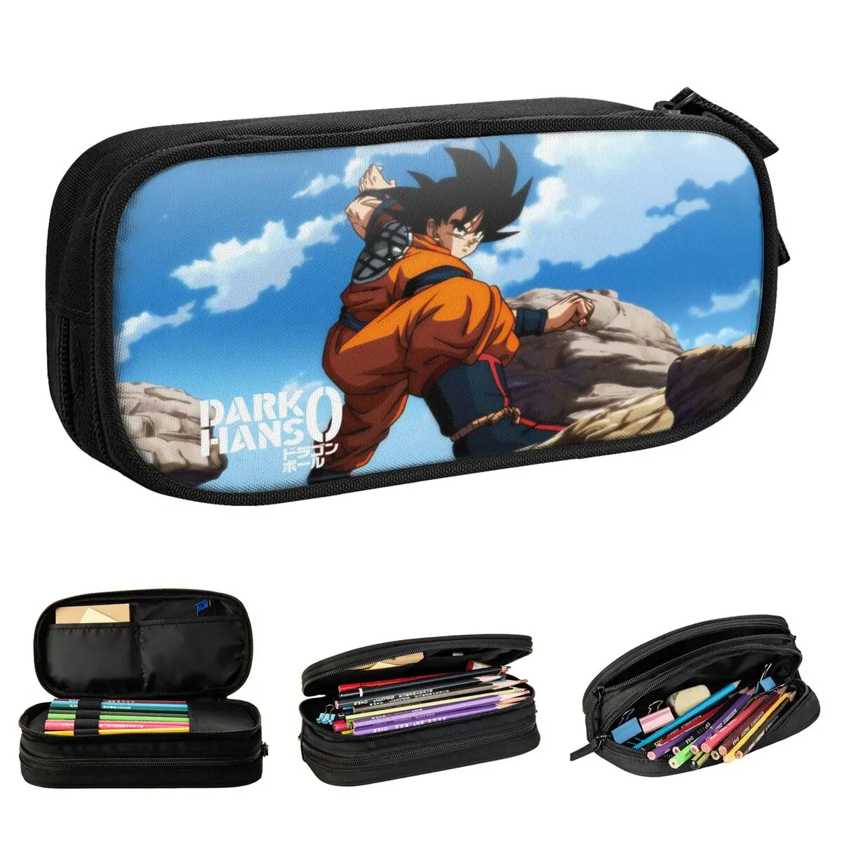 Dragon Ball Z Dragonball Anime Pencil Case Kawaii Pen Bag Student Big Capacity School Supplies Gifts Pencilcases
