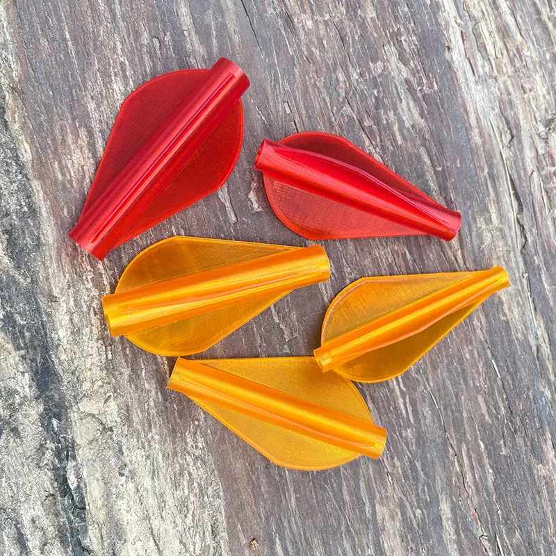 6/12 قطعة الرماية بولي TPU السهم ريشة قطعة واحدة Fletches السهم دوارات Fletching OD 4/6/7.6 مللي متر السهم ل القوس الهدف اطلاق النار الصيد #4