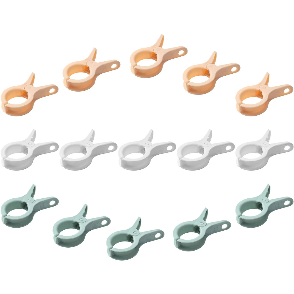 

15pcs Windproof Clips Set Clothespins Quilts Blankets Beach Towel Nonslip Strong Clamping PP Material Long Lasting Storage