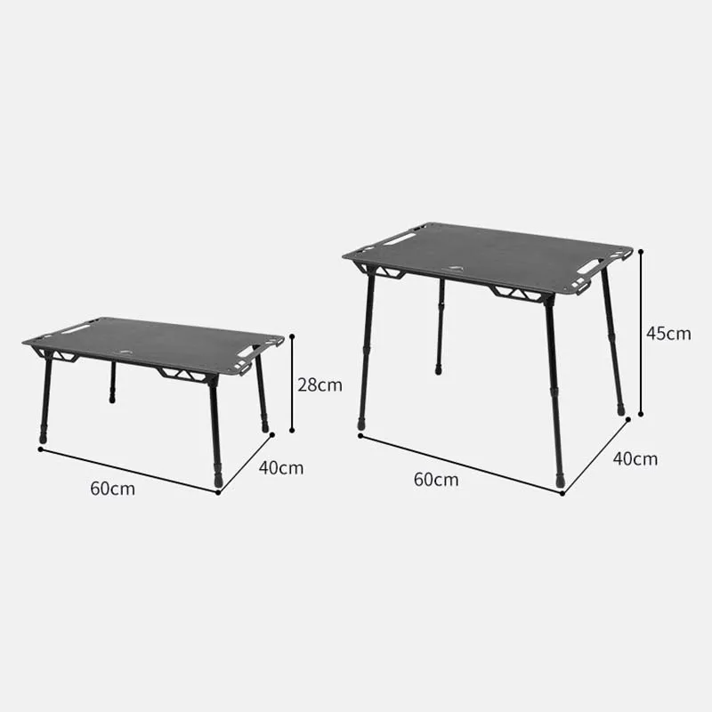 Outdoor Camping Tactical Aluminium Alloy Table Portable Liftable Anti-corrosion And Anti-rust Folding Picnic Table