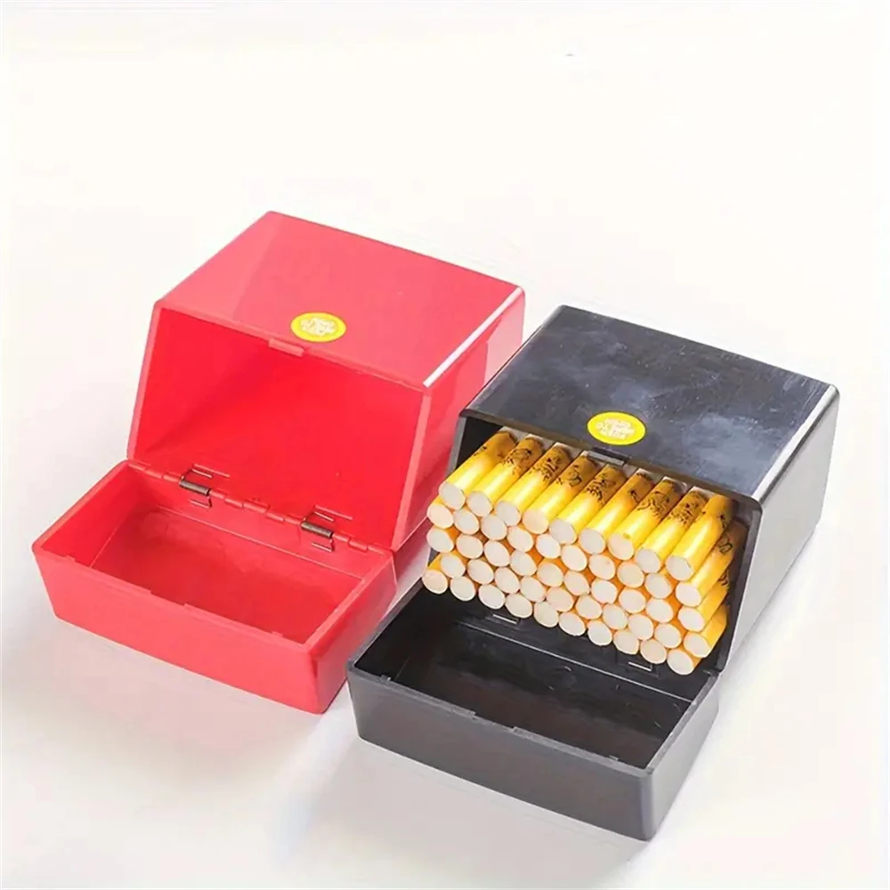 1pc Cigarette Case, King Size 50 Capacity Cigarettes Box, Plastic Portable Thin Cigar Boxes, Pocket Cigarettes Holder Storage Co