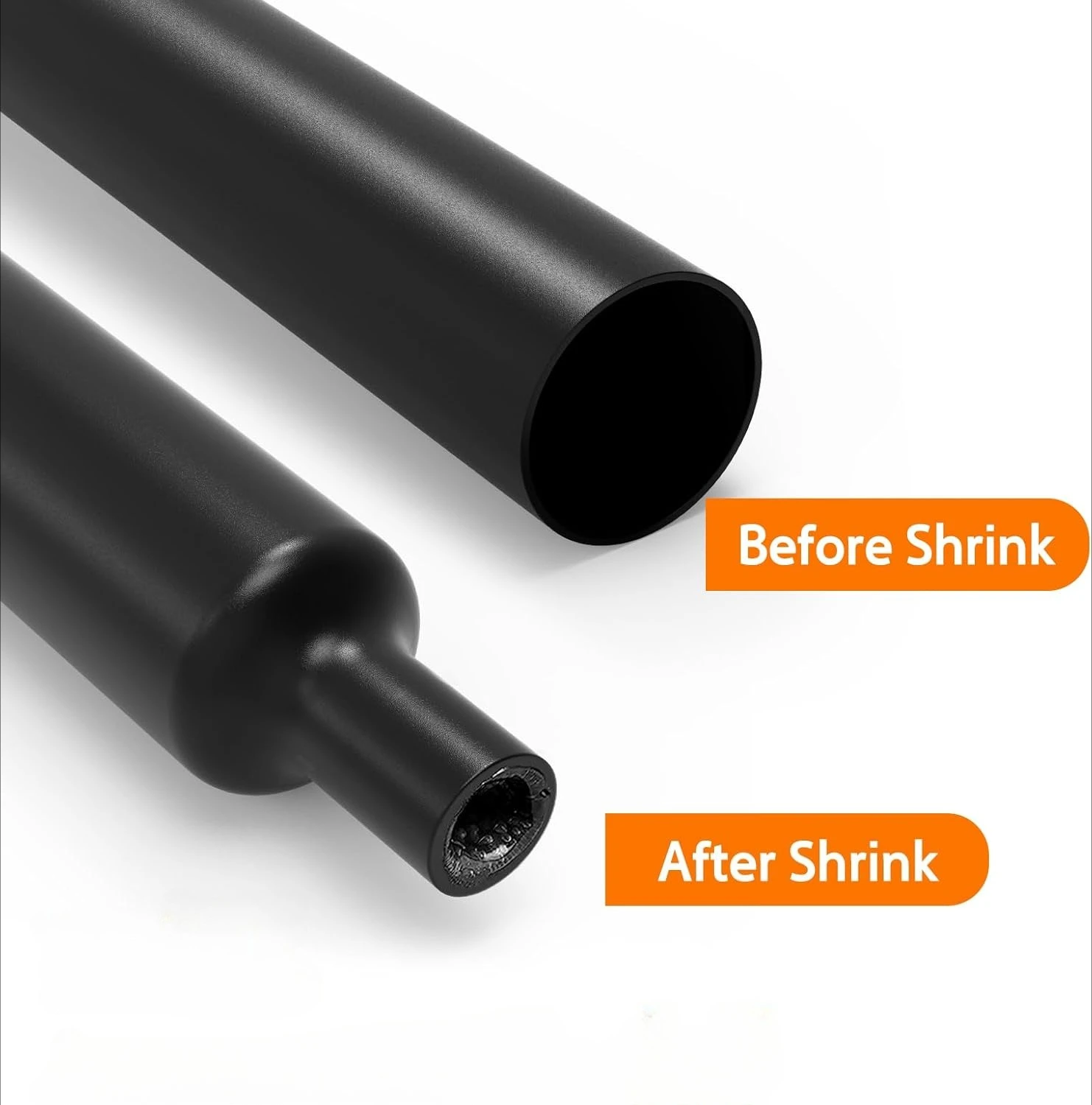 Black Heat Shrink Tube Cable Insulation Sleeves Thermoresistant Tubing Shrink Wire Wrapping Electrical Connection Assortment Kit