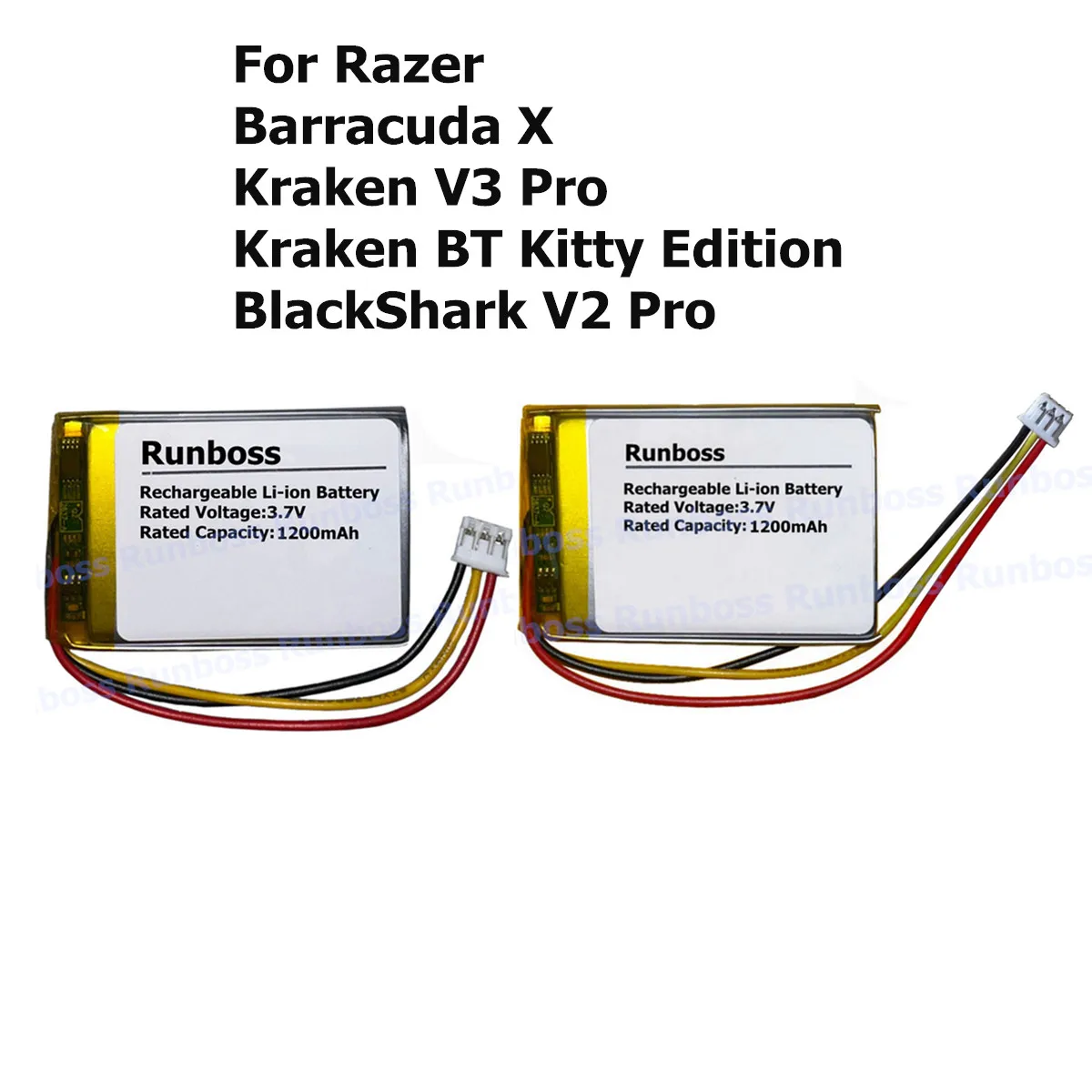 Wireless Headset Battery for Razer Barracuda X,Kraken V3 Pro,Kraken BT Kitty Edition, BlackShark V2 Pro Headset