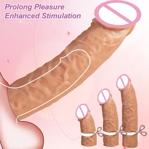 Soft Silicone Condom Enlargement Peniss Sleeve Realistic Peniss Extender sexx Toys for Men sexxual Tools Reusable Condom Cock Sleeve