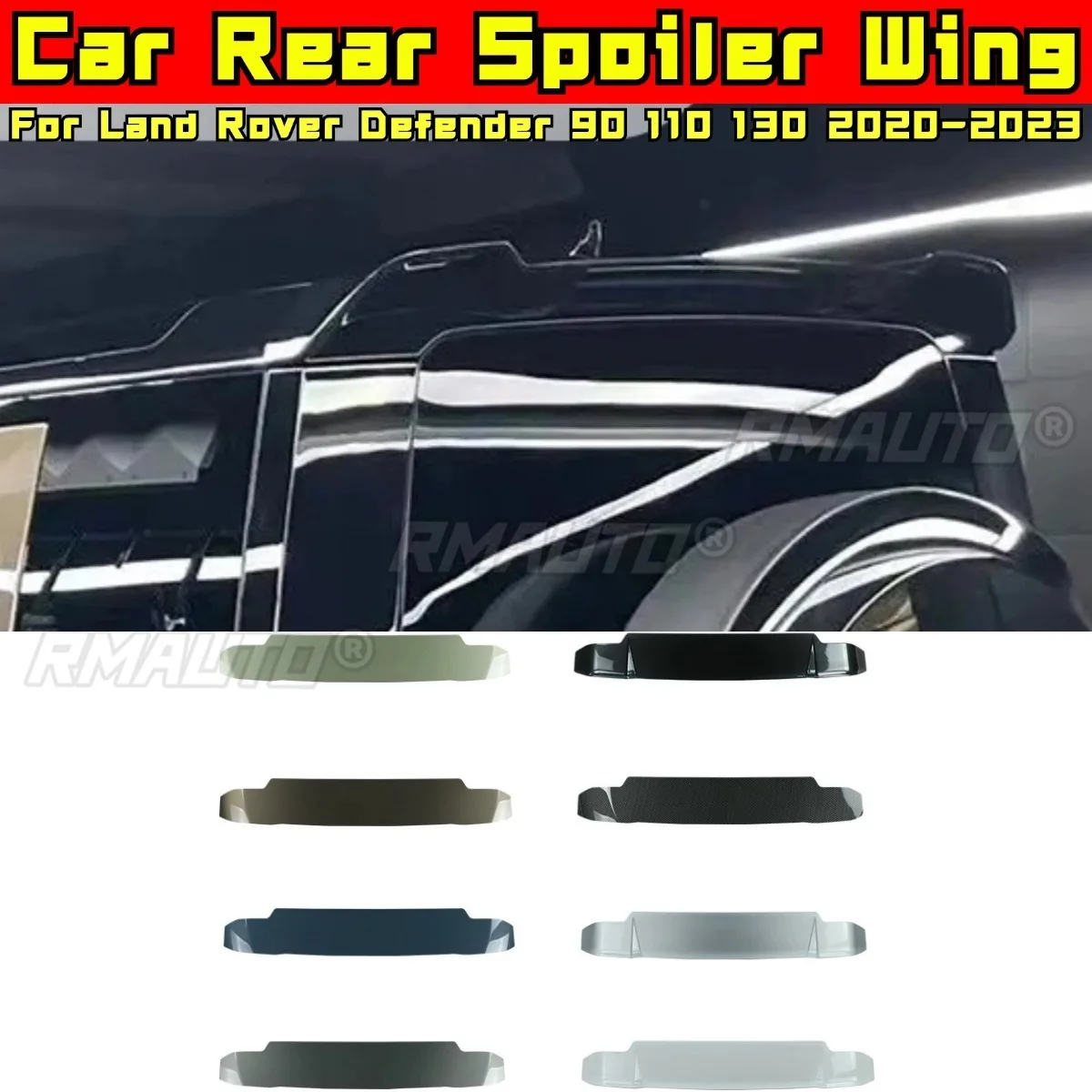 

Для Land Rover Defender 90 110 130 2020-2023 Стайлинговые комплекты автомобильный задний спойлер, крыло, спойлер багажника, спойлер на крышу, крыло на крышу