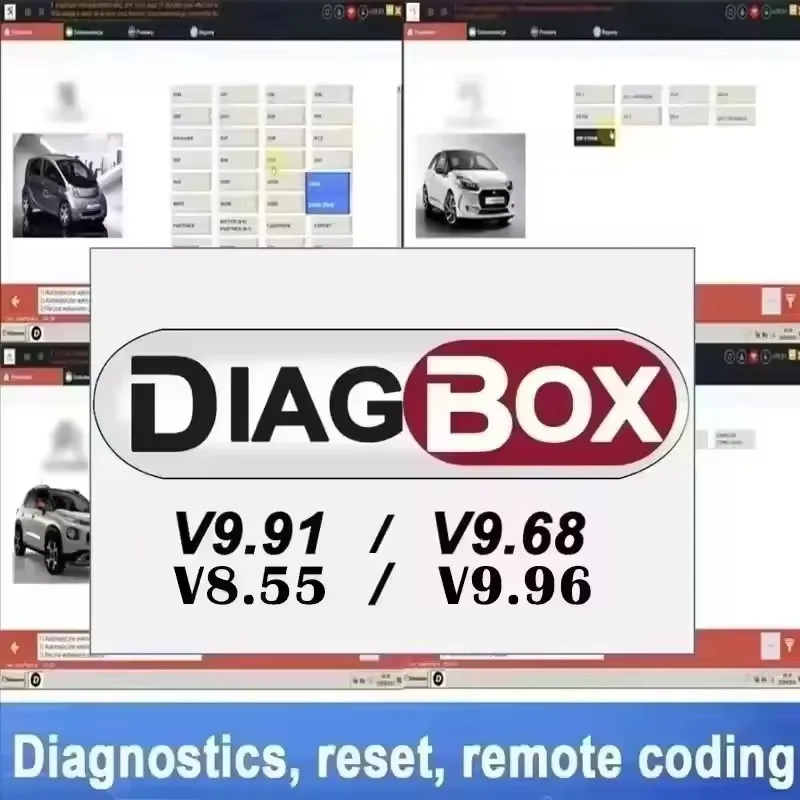 2025 Новейший V9.96 9.91 8,55 ​ 9.68 Diagbox Автомобильное программное обеспечение для диагностики Многоязычное, полностью работает для Peugeot для Citroen Diagnos