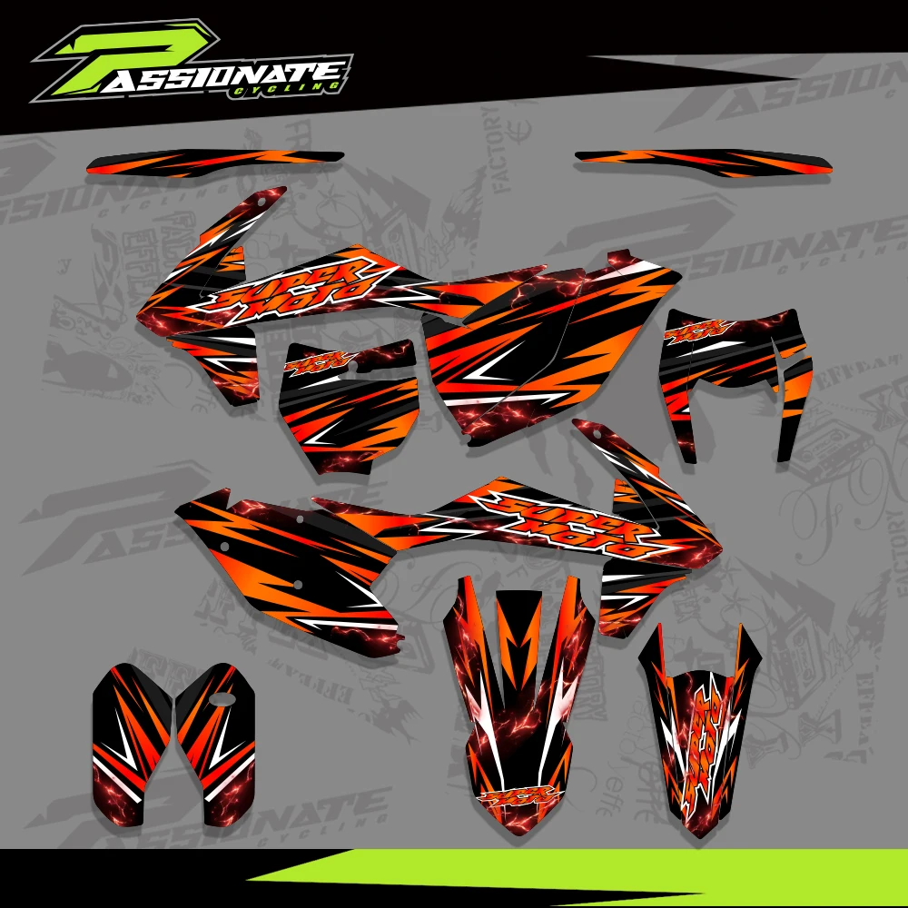 

Motorcycle Graphics Decals Stickers Kit For KTM 125 250 350 450 500 SX SXF XC XCF 2016 2017 2018 EXC EXCF XCW 2017 2018 2019