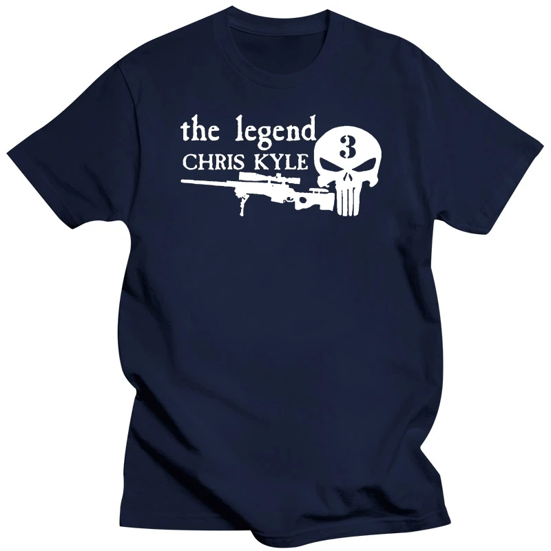 2019 Summer Brand Clothing The Legend Chris KYLE American Sniper Bester Scharfschutze Navy - T Shirt  Novelty T Shirt