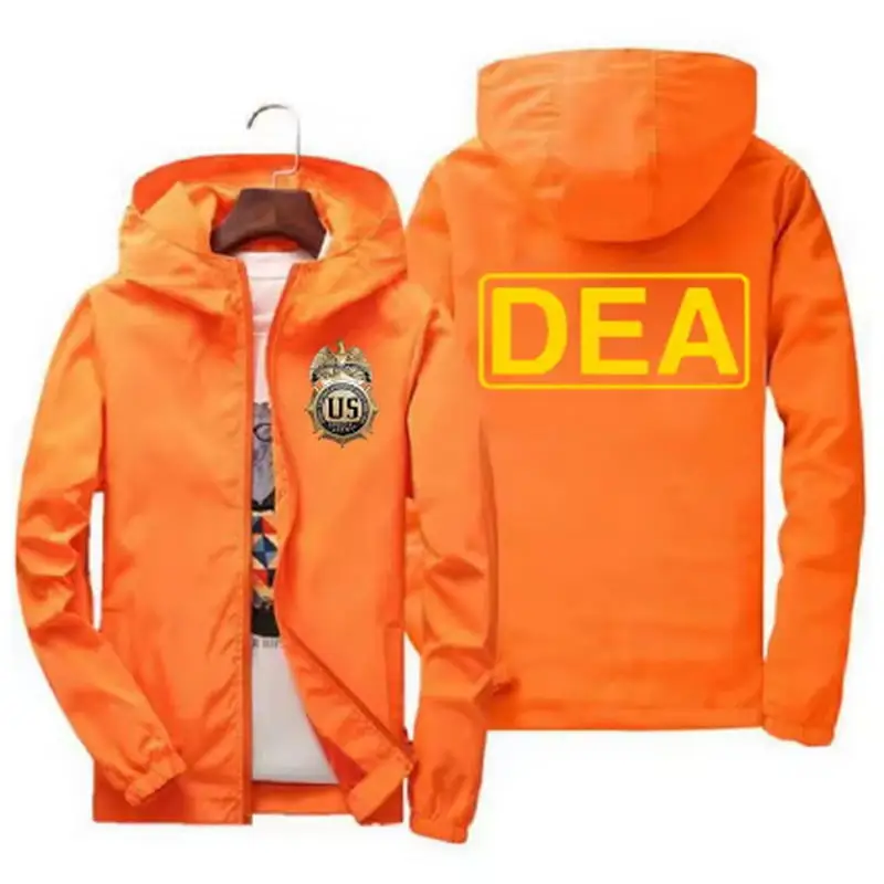 DEA Hochwertiger dünner Herrenmantel 2024, Frühling und Herbst, lässige Oberbekleidung für Herren, bedruckte Jacke, Windjacke – Detail 7