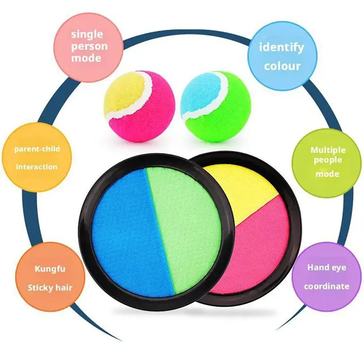 1Set Kinder Sucker Klebrige Kugel Spielzeug Outdoor Sport Fangen Ball Spiel Set Werfen Und Fangen Eltern-kind-Interaktive outdoor Spielzeug – Detail 5