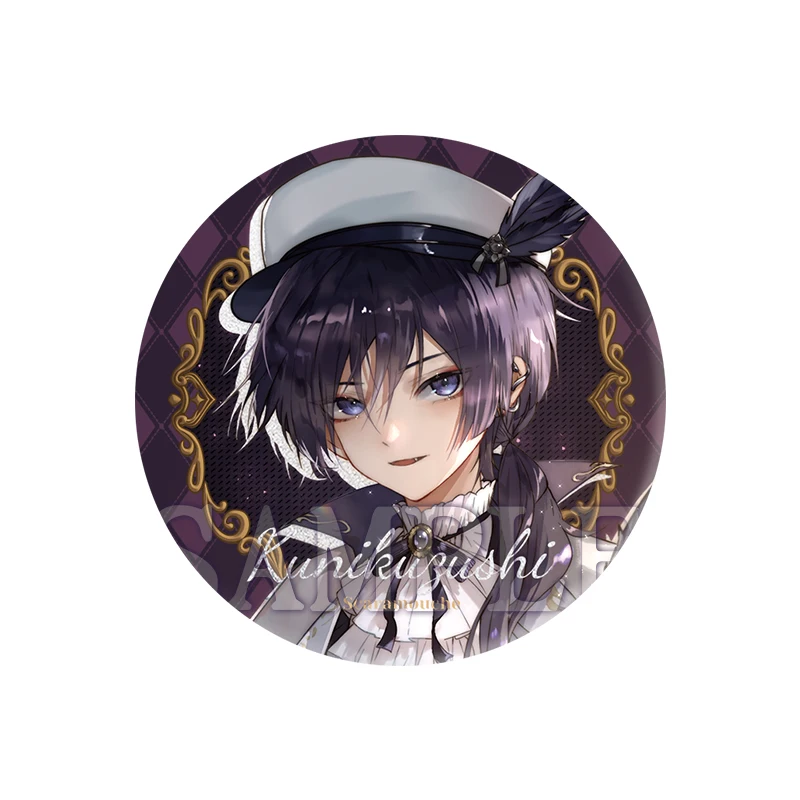 Anime Genshin Impact Kunikuzushi Scaramouche Dinner Series Acrylic Stand Model Badge Brooch Pins  Laser Ticket